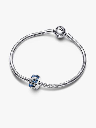 Curved Feather & Pavé Clip Charm