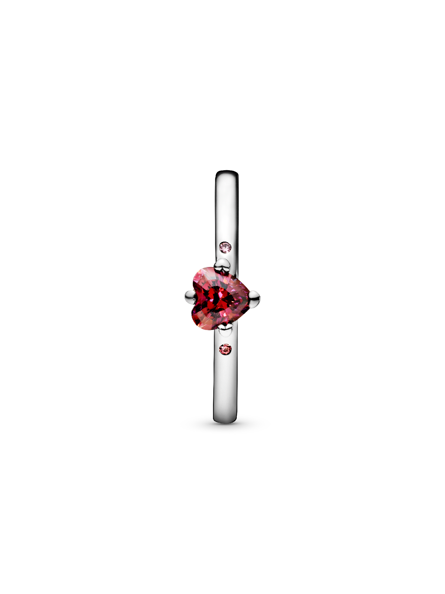Sparkling Red Heart Ring | Sterling silver | Pandora SG