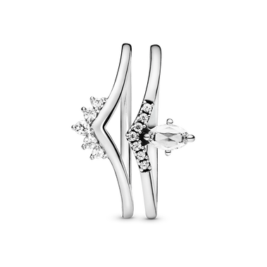 Tiara Wishbone Ring Stack