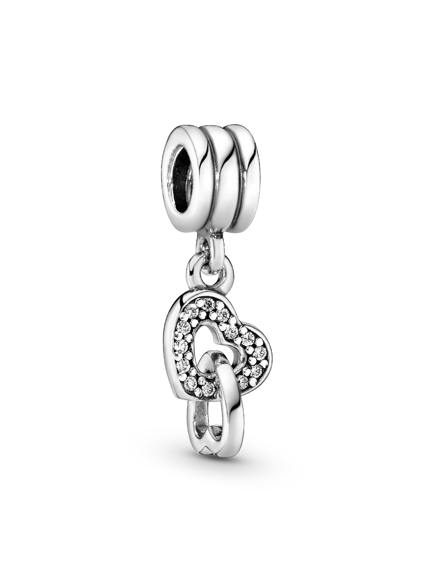 Interlocking Hearts Dangle Charm