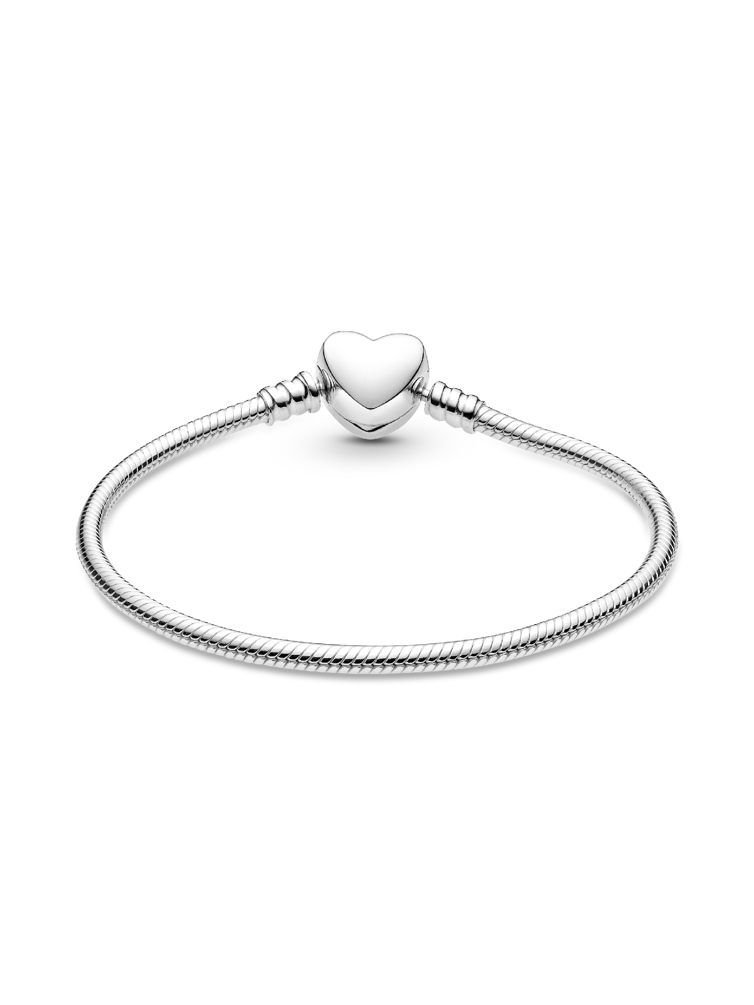 Pandora Moments Engravable Heart Clasp Snake Chain Bracelet