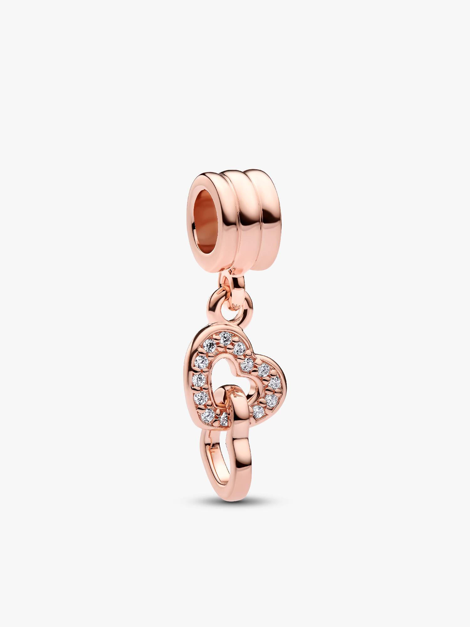 Interlocking Hearts Dangle Charm