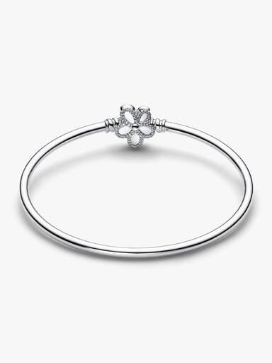 Pavé Flower Bangle