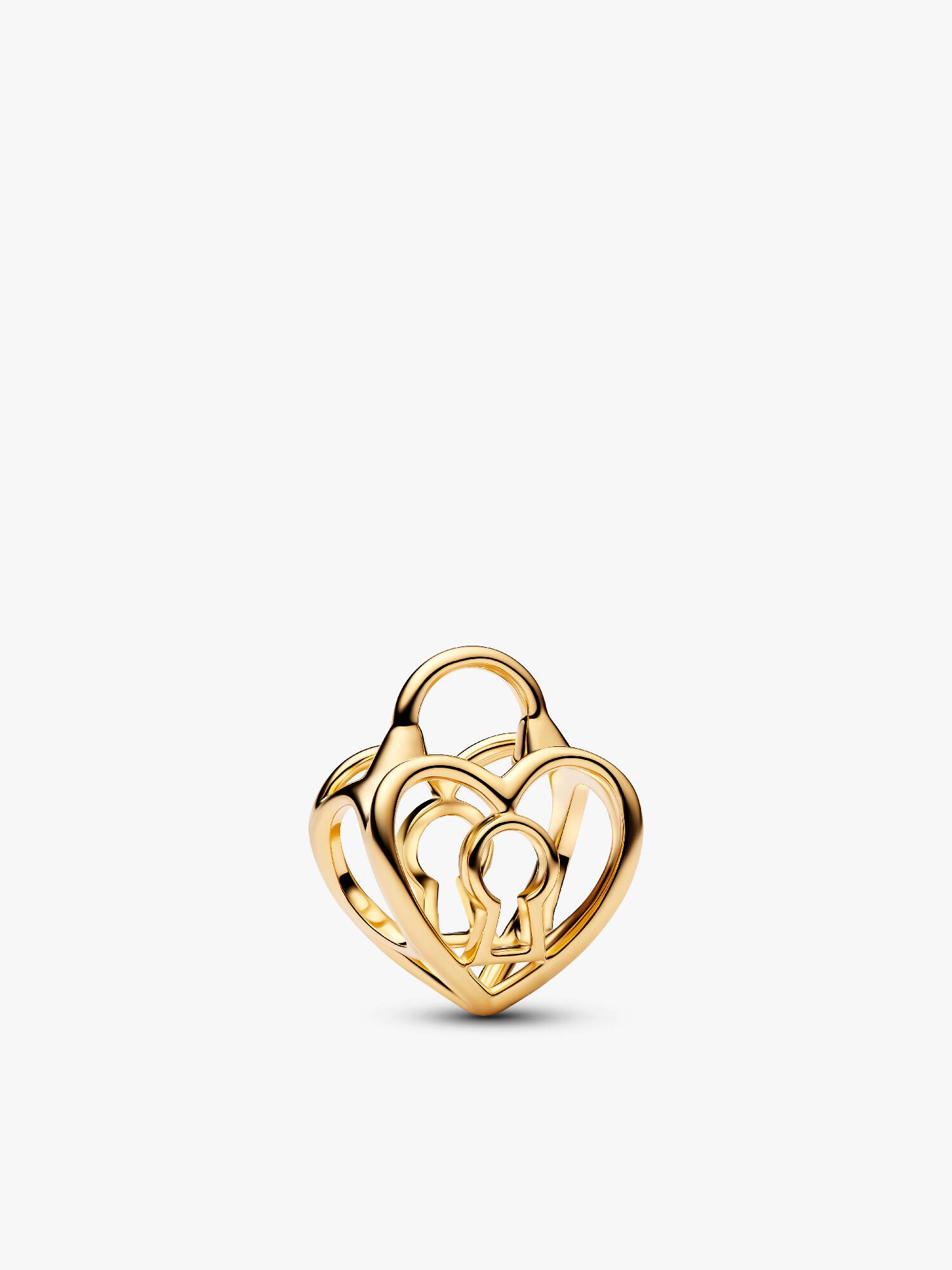 Openwork Heart Padlock Charm