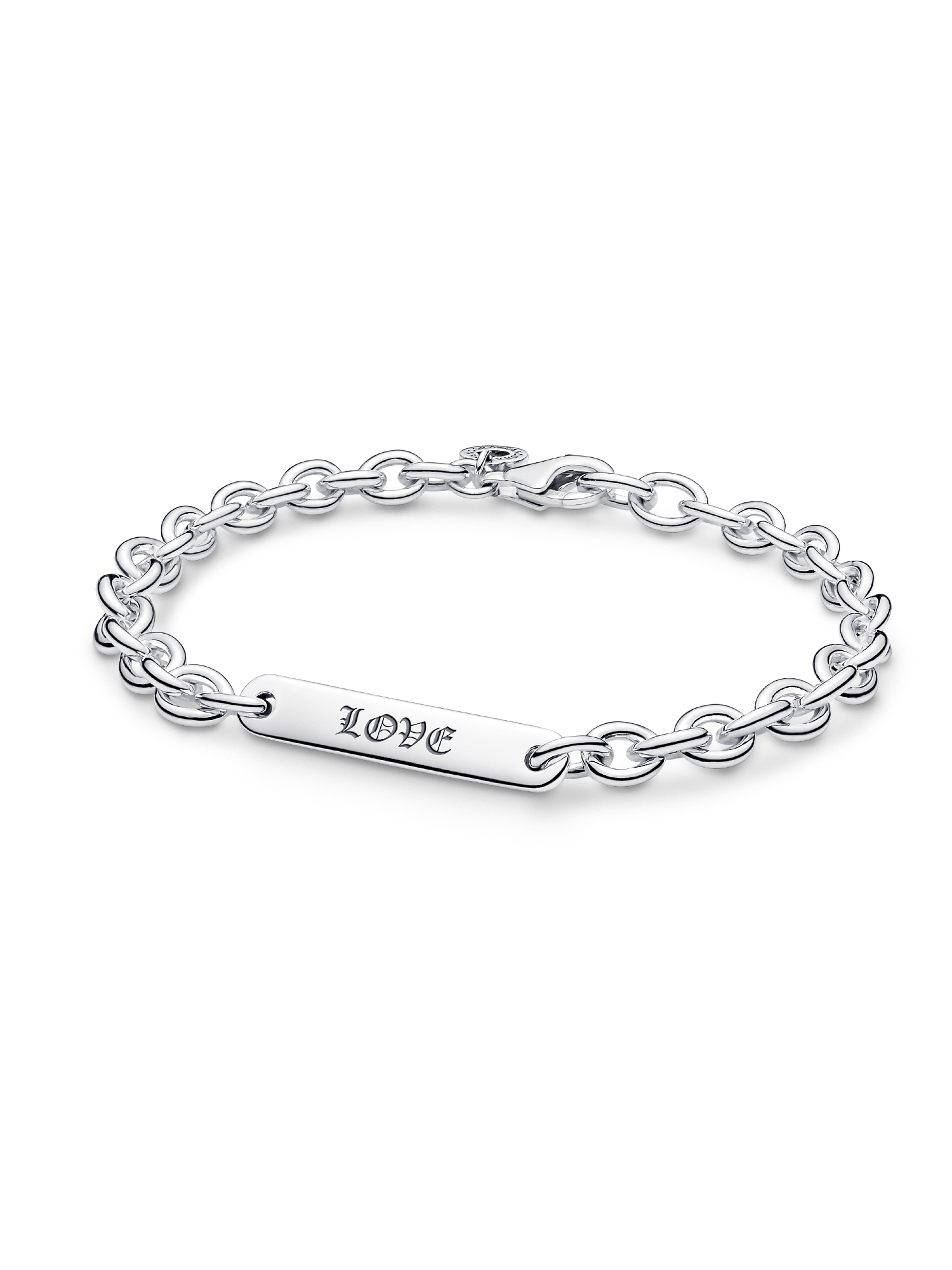 Engravable Bar Link Bracelet | Sterling silver | Pandora SG