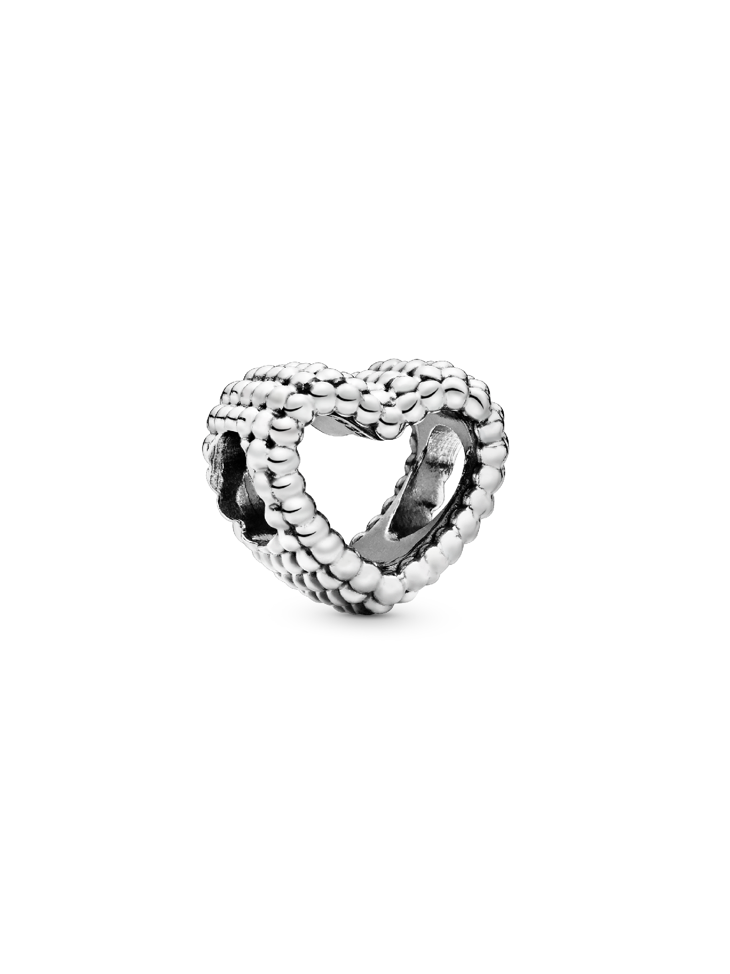 Beaded Open Heart Charm