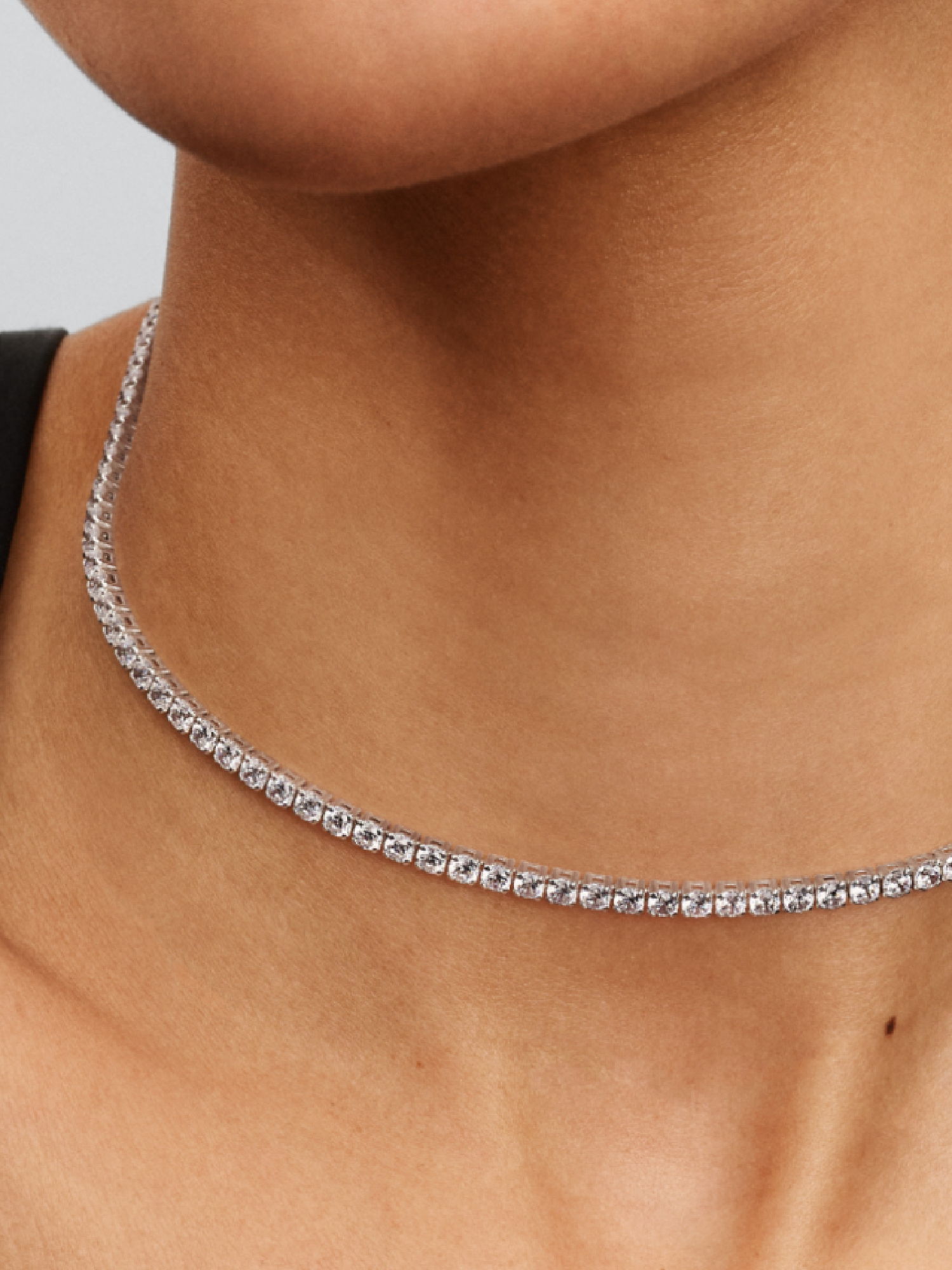 Tennis Choker Necklace | Sterling silver | Pandora SG