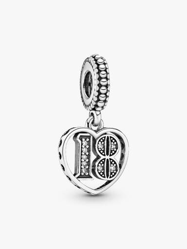 18th Celebration Dangle Charm