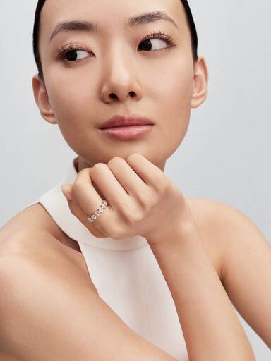 Band of Clear Hearts Ring