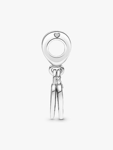 Rose Heart Padlock Dangle Charm