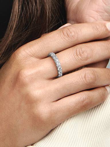 Sparkling Row Eternity Ring