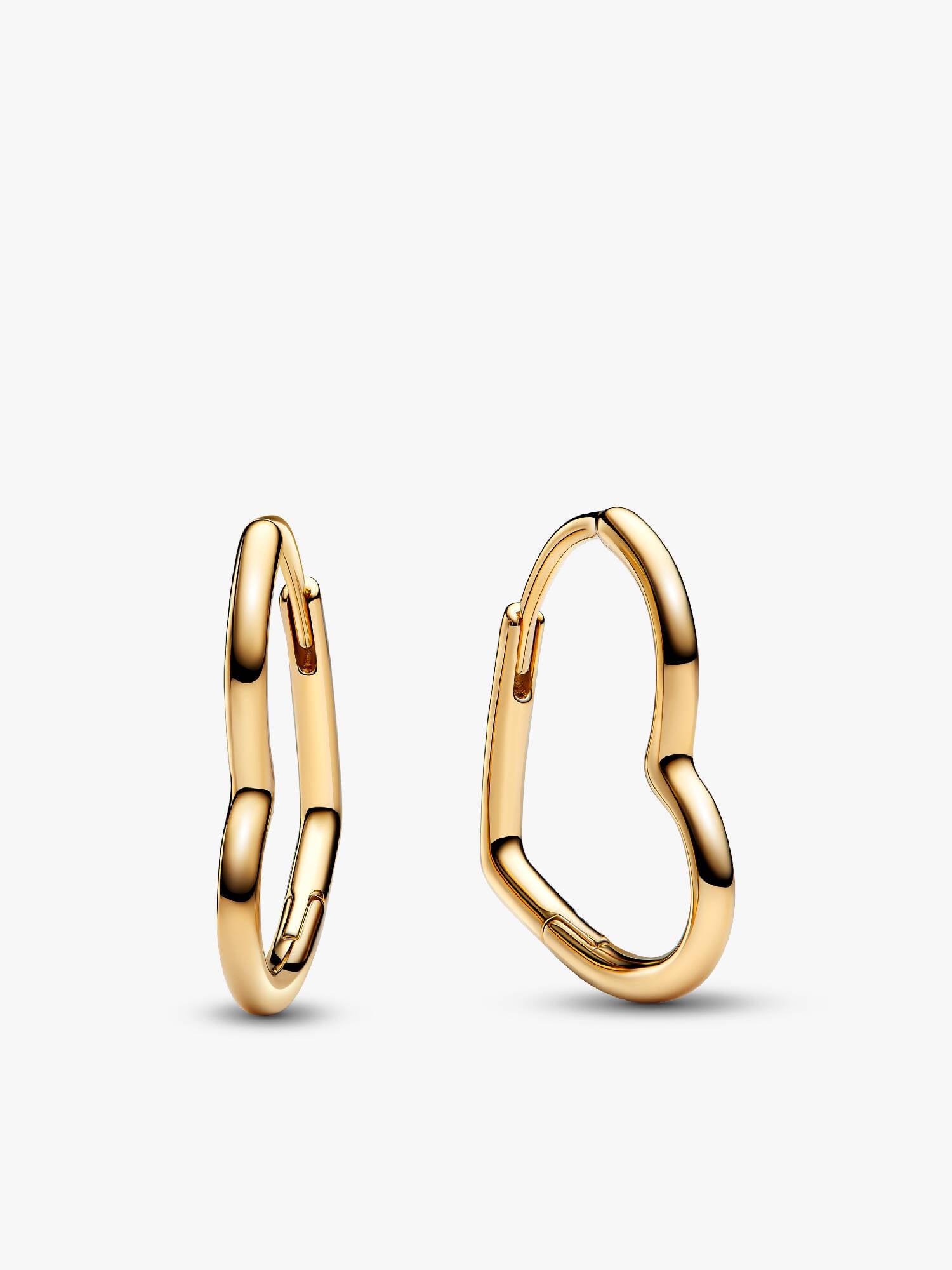 Asymmetrical Heart Hoop Earrings