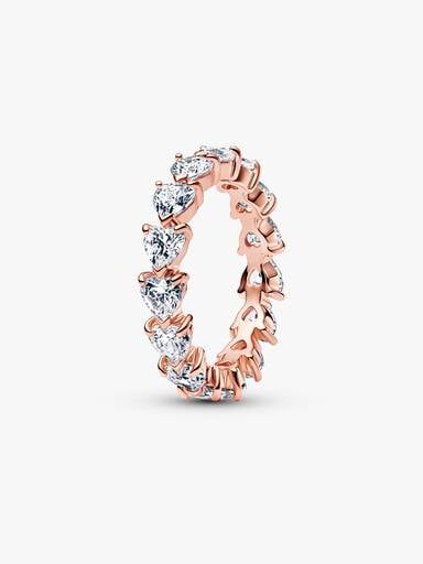 Band of Clear Hearts Ring