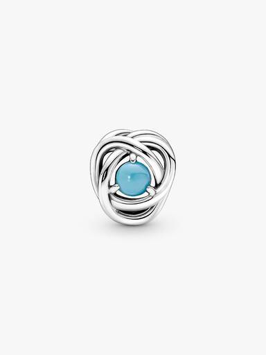 December Crystal Birthstone Eternity Circle Charm
