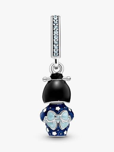 Japanese Doll in Blue Kimono Dangle Charm