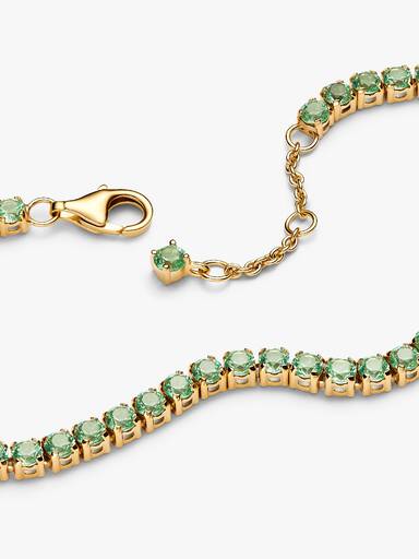 Sparkling Green Tennis Bracelet
