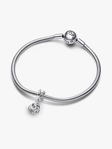 Rose in Bloom Dangle Charm