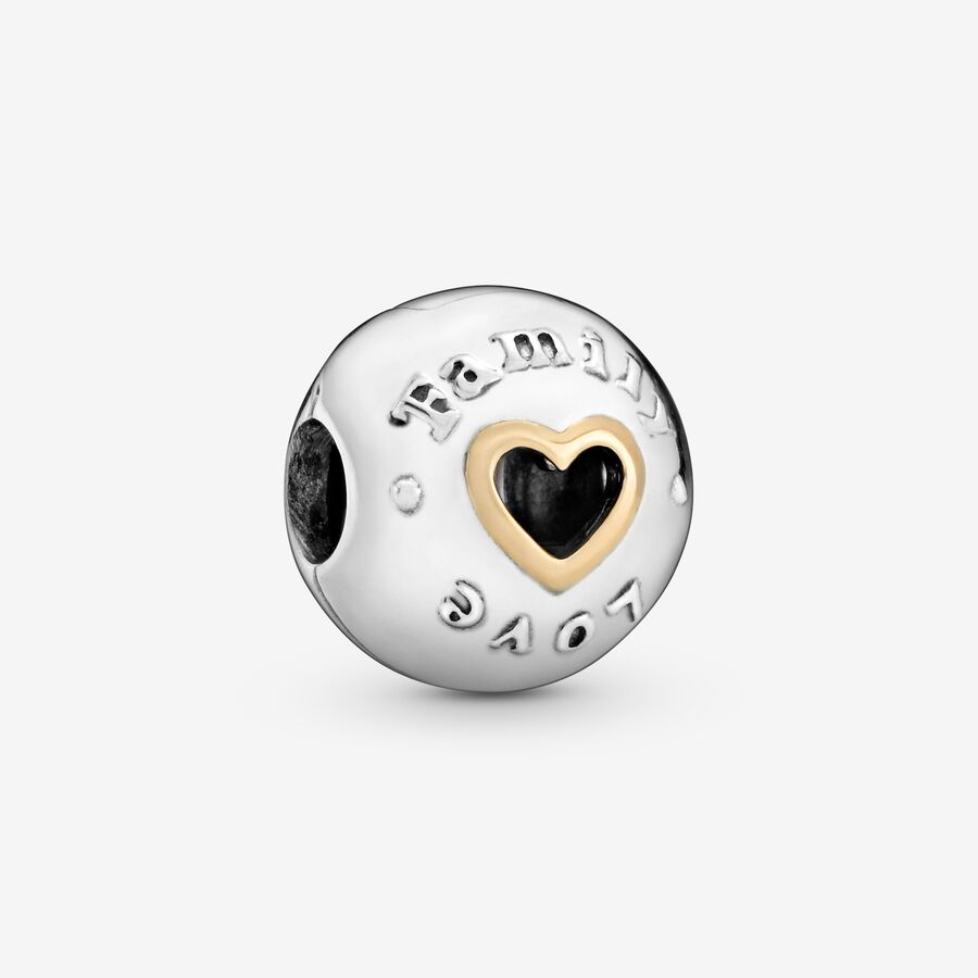 Family & Love Heart Clip Charm image number 0