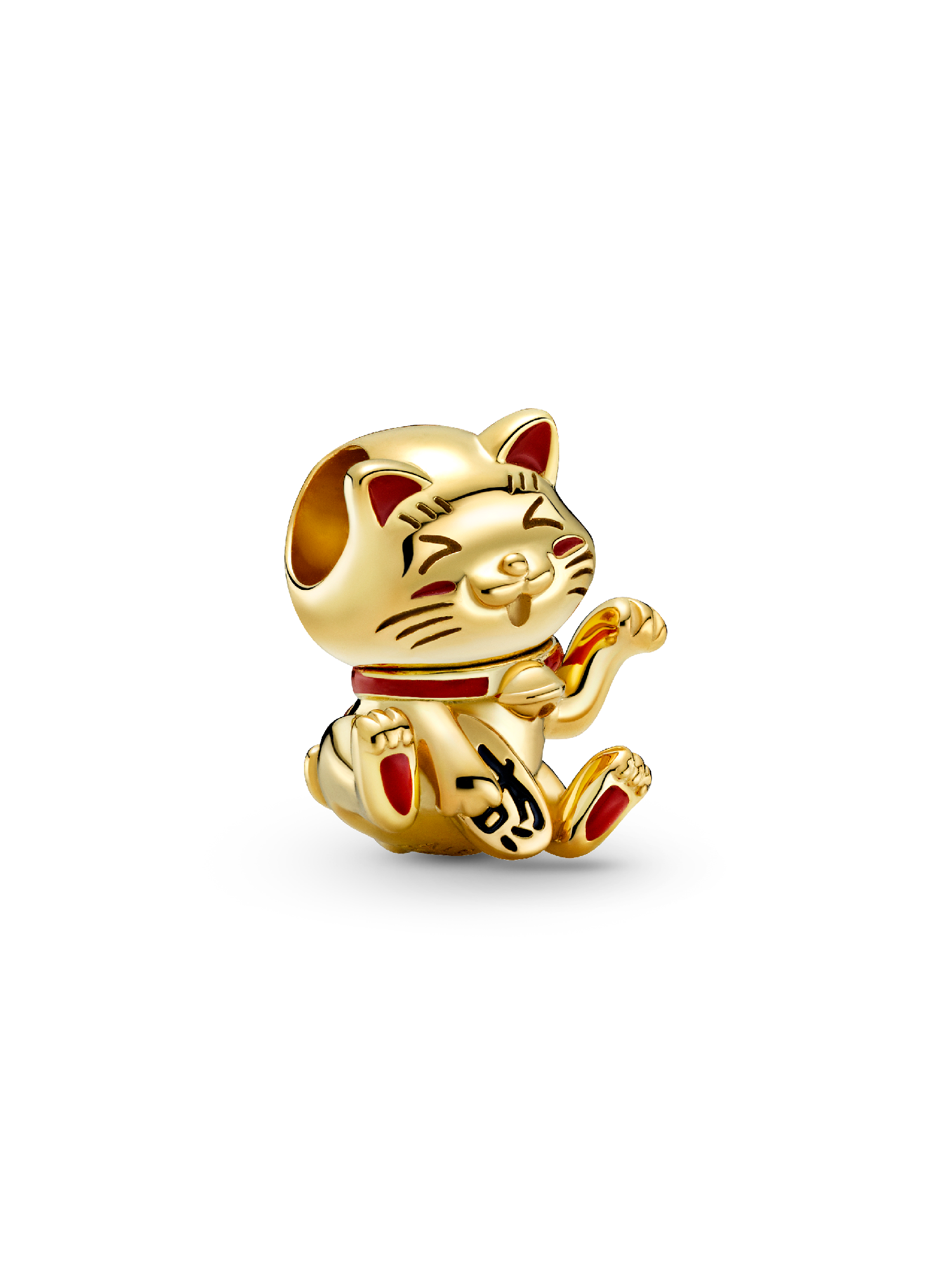 Cute Fortune Cat Charm | Gold plated | Pandora SG