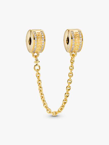 Pandora Logo Safety Chain Clip Charm