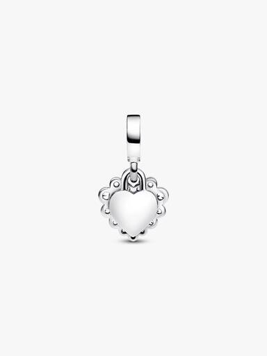 Sparkling Heart Double Dangle Charm