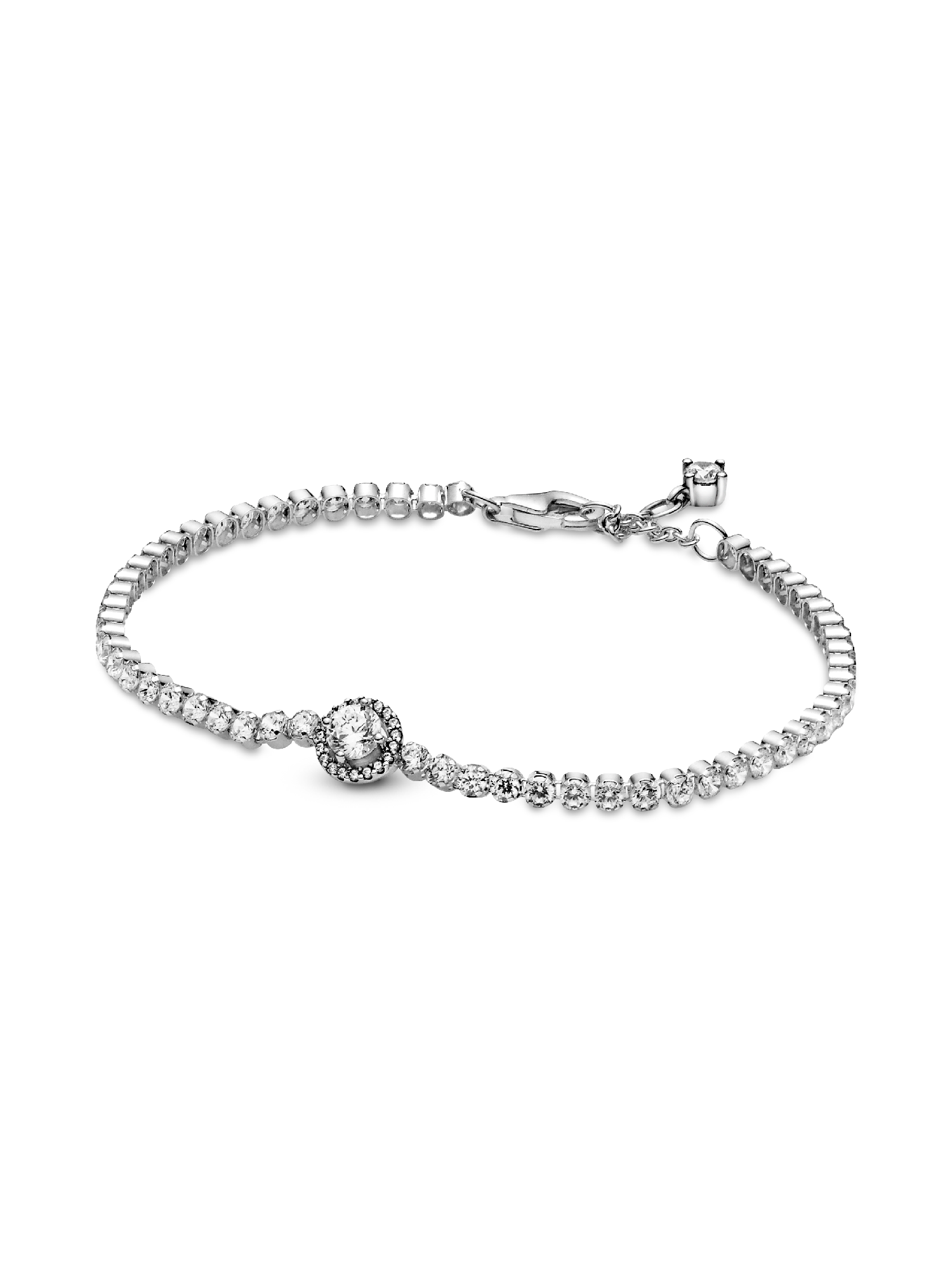Sparkling Halo Tennis Bracelet