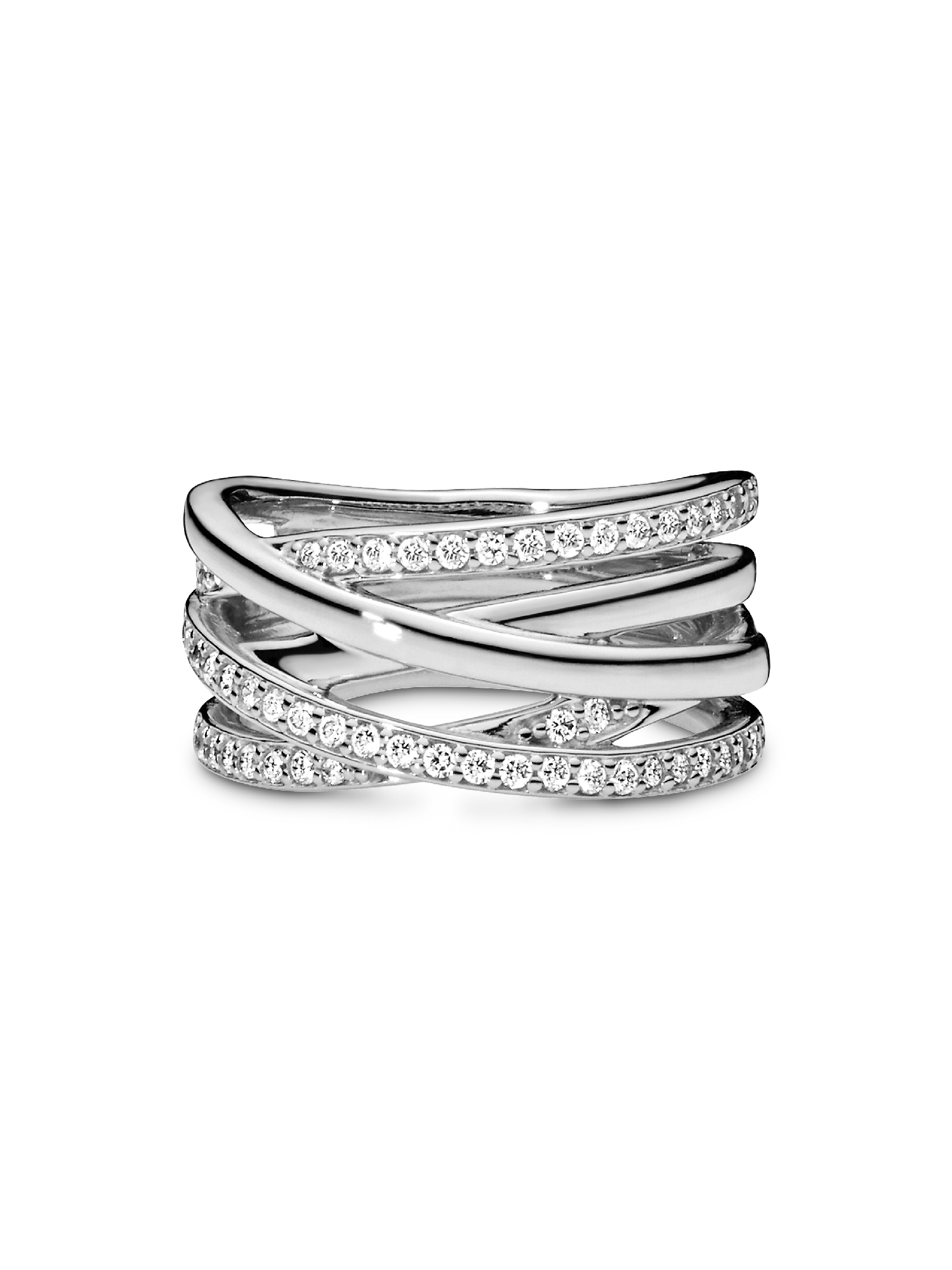 Sparkling & Polished Lines Ring | Sterling silver | Pandora SG