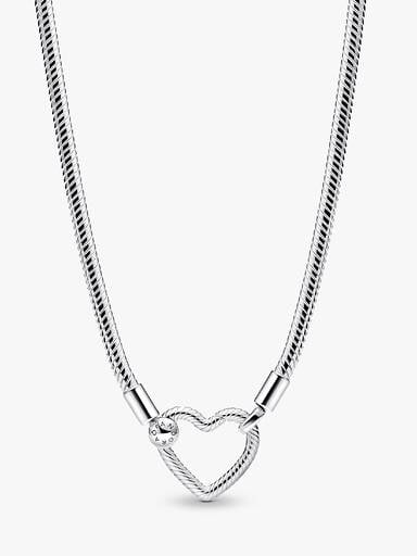 Heart Closure Snake Chain Necklace