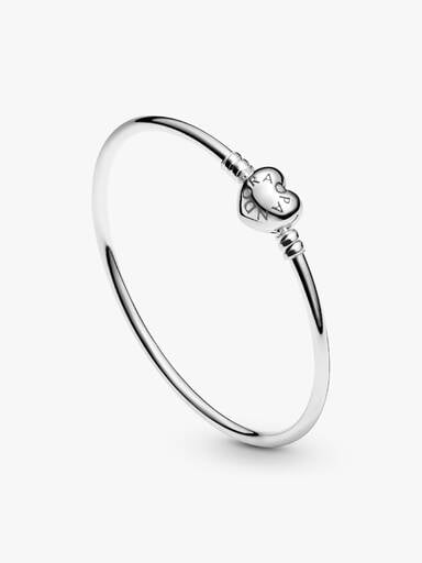 Logo Heart Clasp Bangle