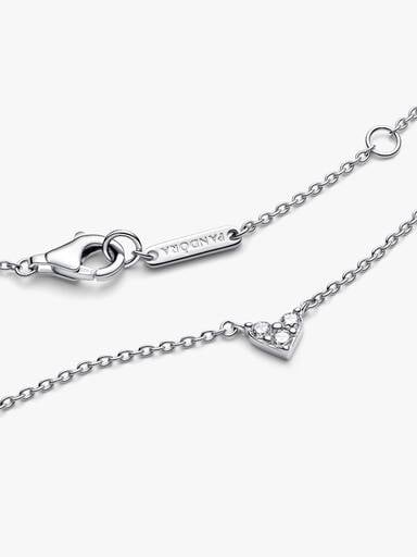 Triple Stone Heart Collier Necklace