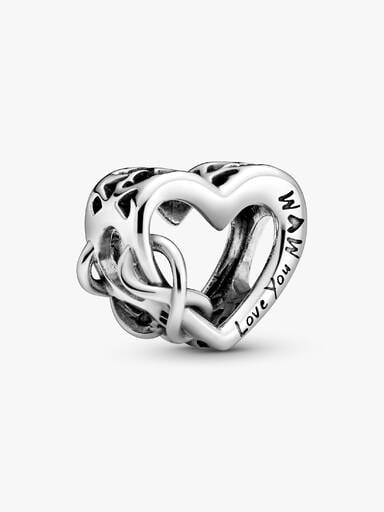 Love You Mum Infinity Heart Charm