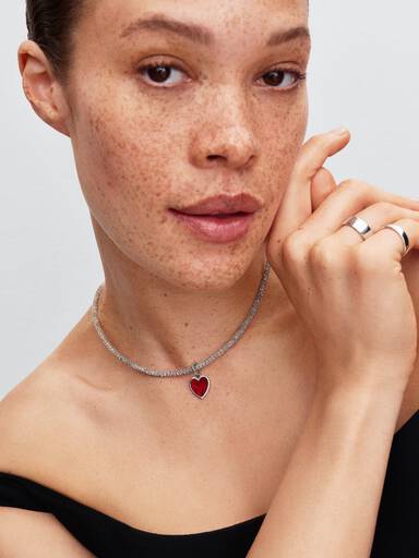 Engravable Red Heart Dangle Charm