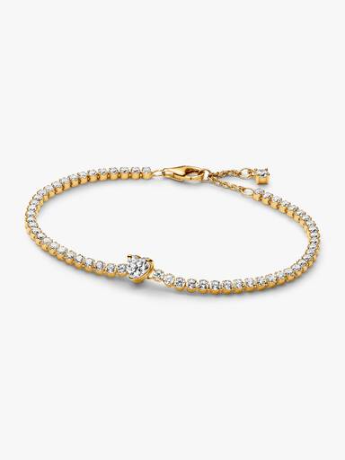 Sparkling Heart Tennis Bracelet